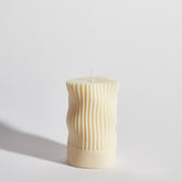 Wavy Pillar Decorative Candle